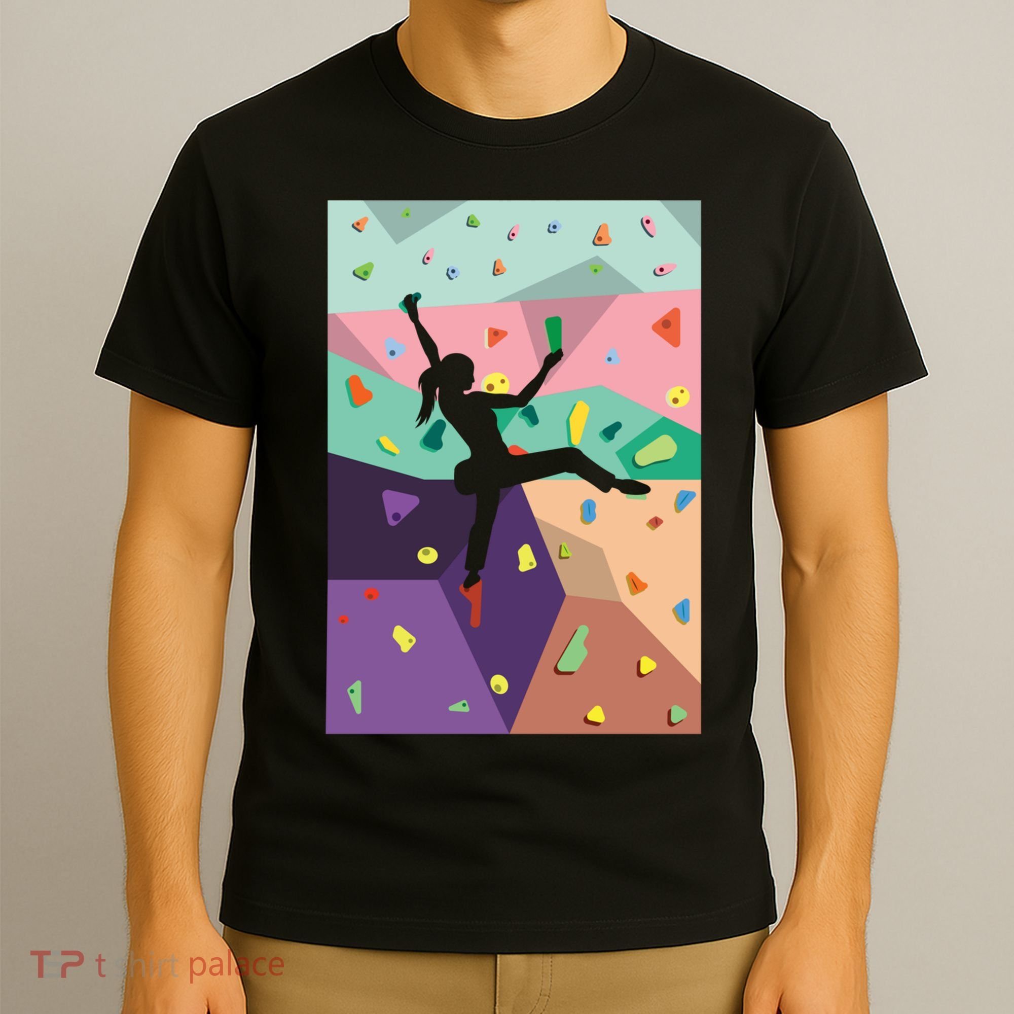 Wall Climbing Indoor Rock Climbers Action Sports Alpinism Gift T-Shirt