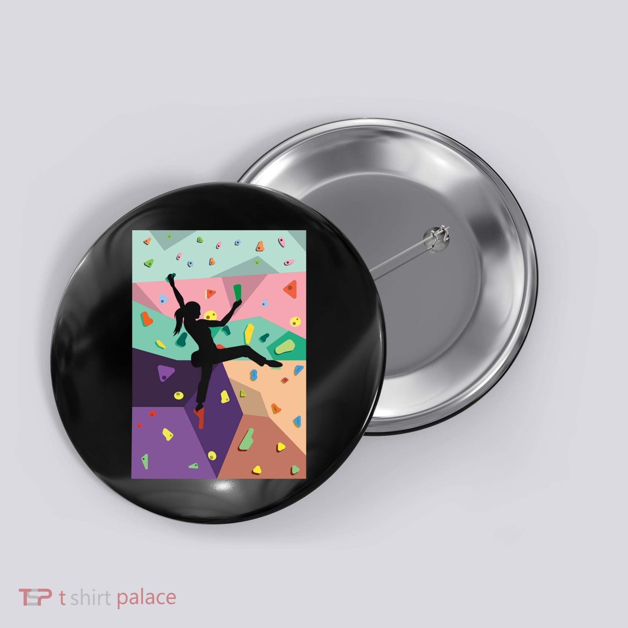 Wall Climbing Indoor Rock Climbers Action Sports Alpinism Gift Button