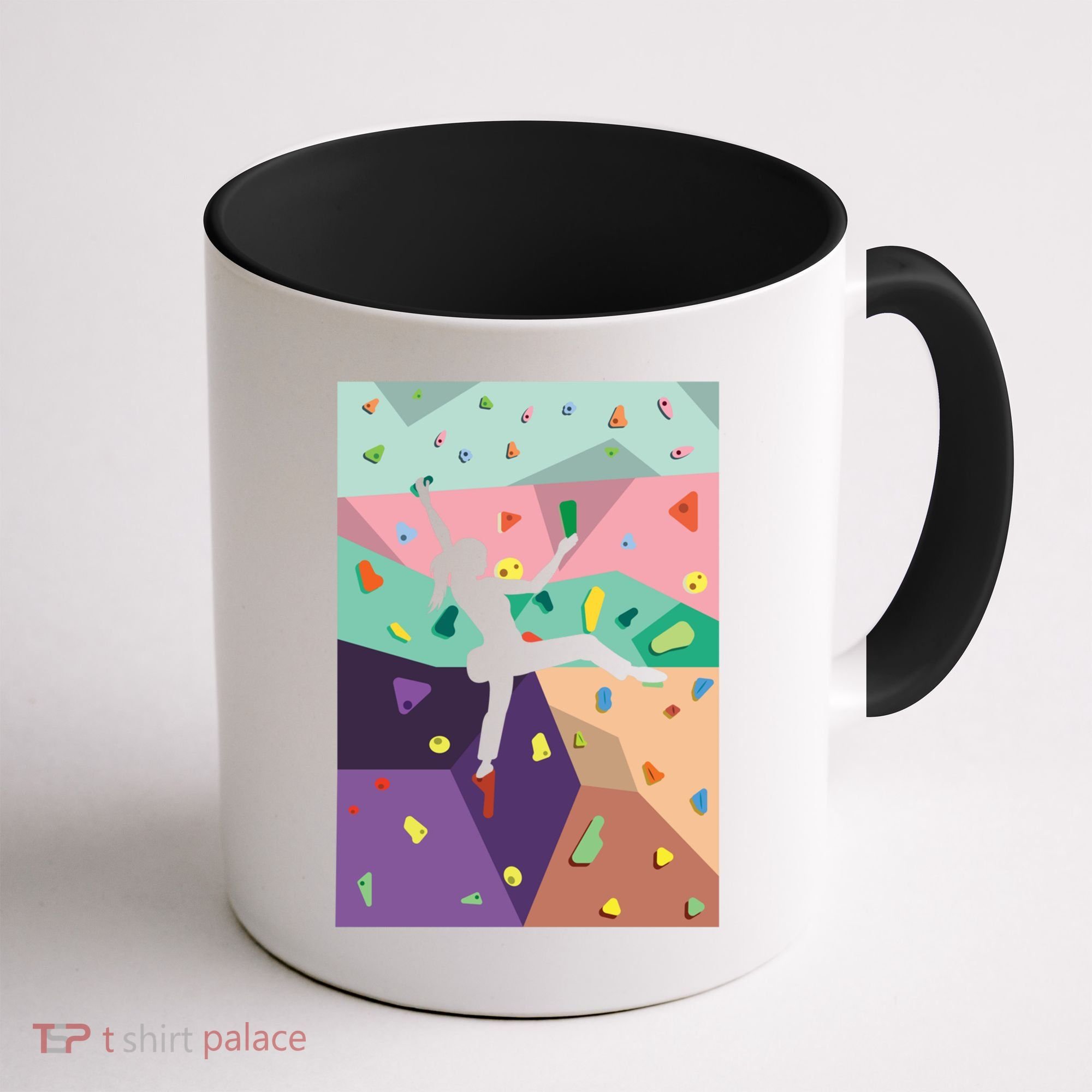 Wall Climbing Indoor Rock Climbers Action Sports Alpinism Gift Coffee Mug
