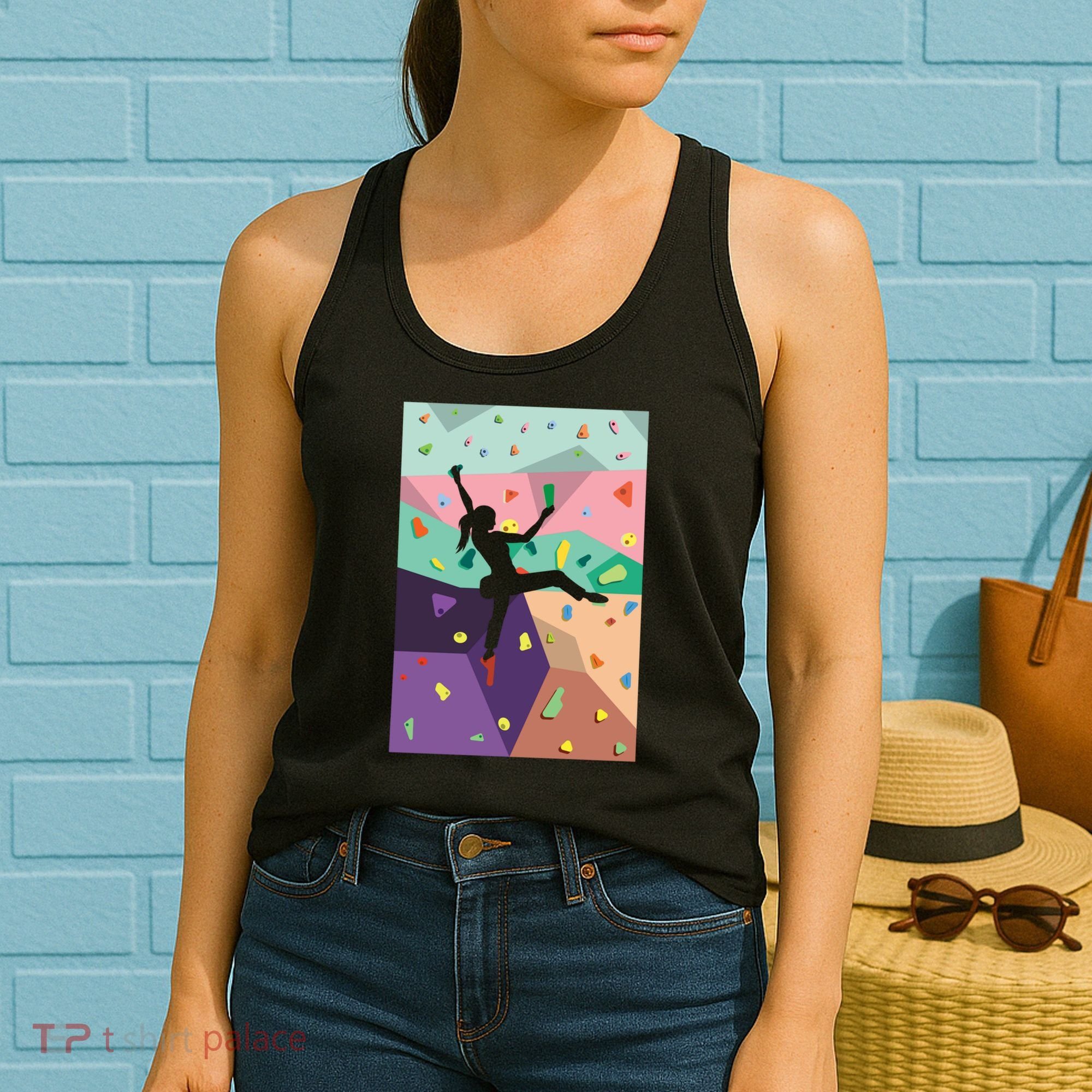Wall Climbing Indoor Rock Climbers Action Sports Alpinism Gift Women's Tank Top