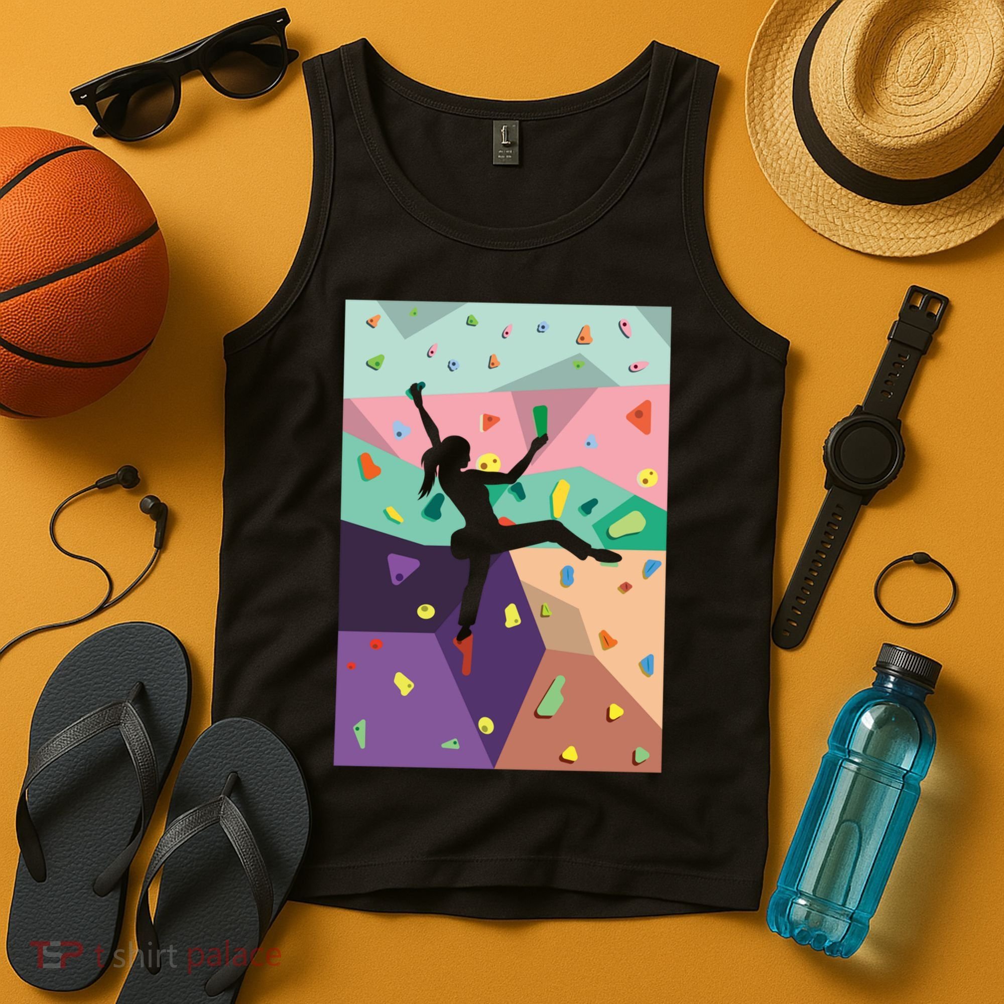Wall Climbing Indoor Rock Climbers Action Sports Alpinism Gift Tank Top