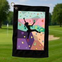 Wall Climbing Indoor Rock Climbers Action Sports Alpinism Gift Golf Towel thumb 1