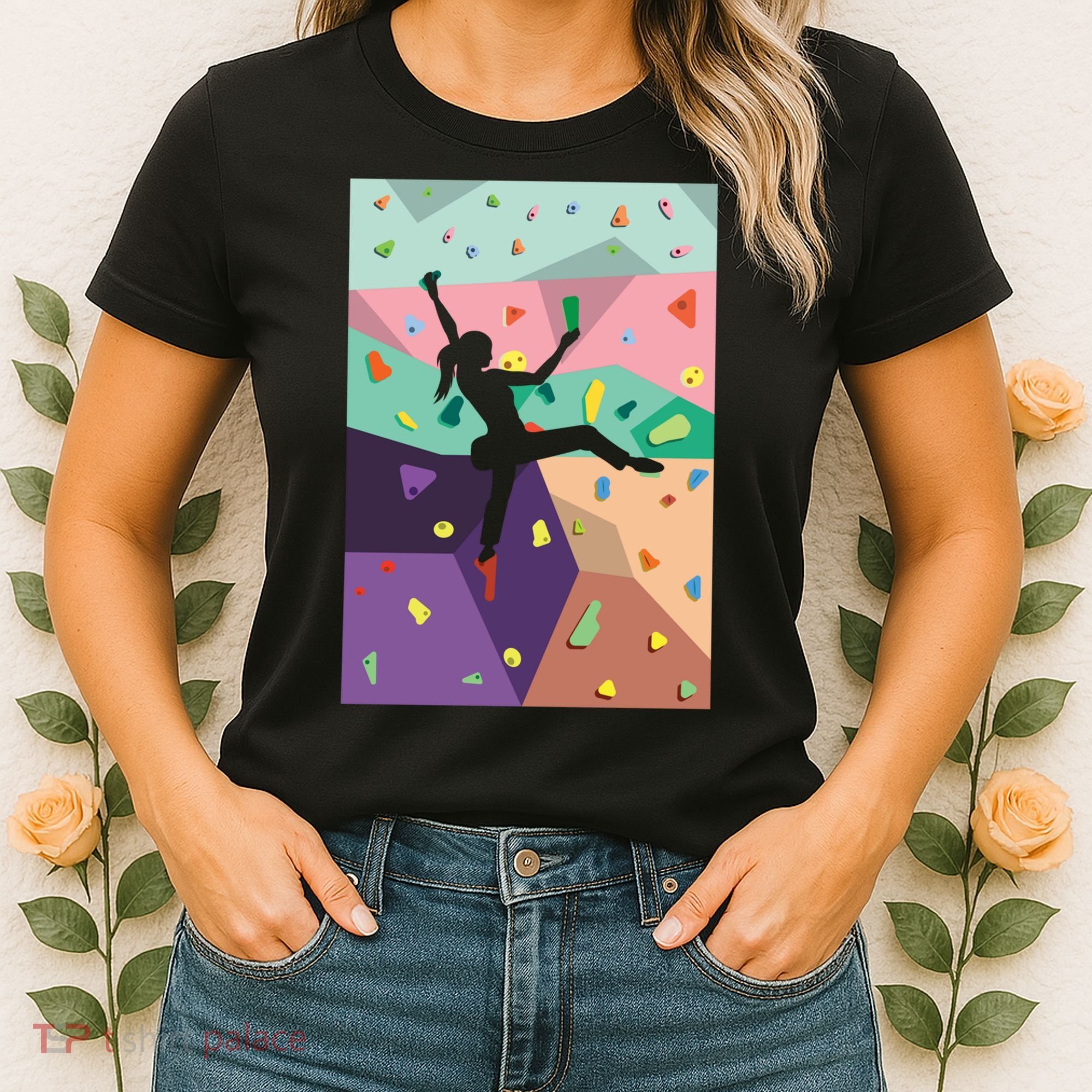 Wall Climbing Indoor Rock Climbers Action Sports Alpinism Gift Women's T-Shirt