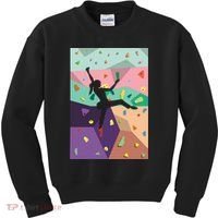 Wall Climbing Indoor Rock Climbers Action Sports Alpinism Gift Kids Sweatshirt thumb 0