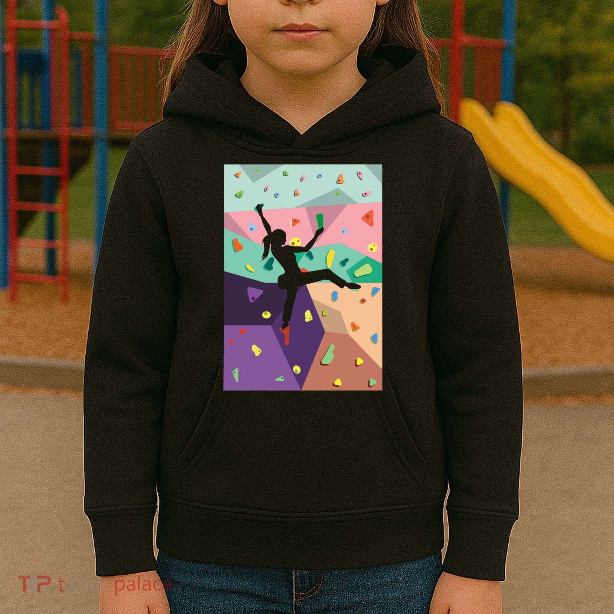 Wall Climbing Indoor Rock Climbers Action Sports Alpinism Gift Kids Hoodie