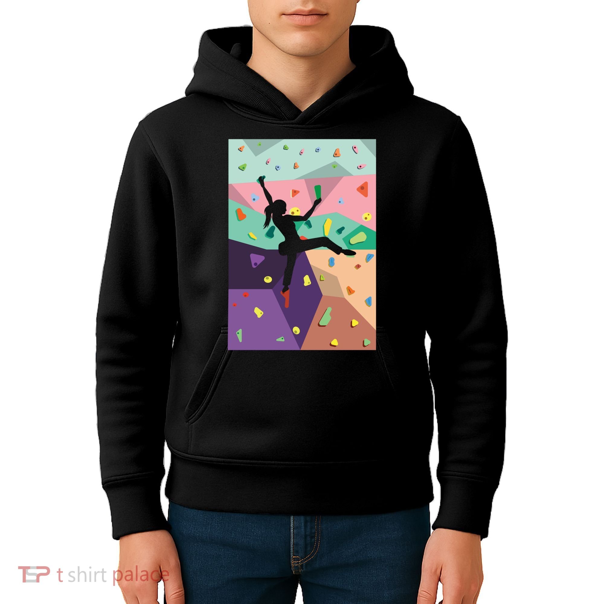 Wall Climbing Indoor Rock Climbers Action Sports Alpinism Gift Kids Hoodie