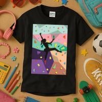 Wall Climbing Indoor Rock Climbers Action Sports Alpinism Gift Kids T-Shirt thumb 3