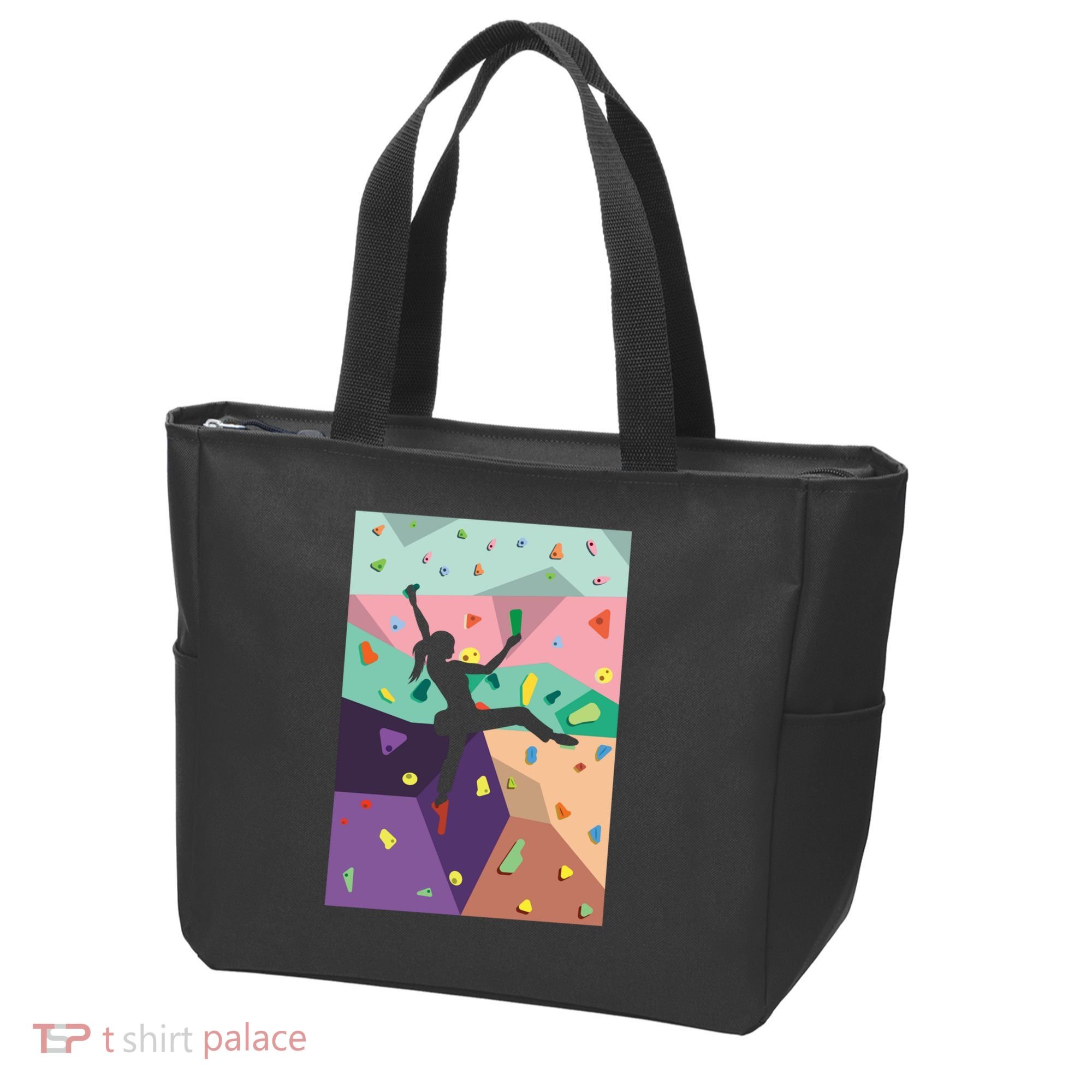 Wall Climbing Indoor Rock Climbers Action Sports Alpinism Gift Tote Bag