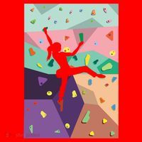 Wall Climbing Indoor Rock Climbers Action Sports Alpinism Gift Santa Hat thumb 1