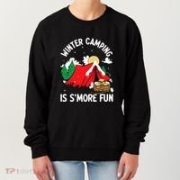 Winter Camping Is SMore Fun Smore Lover Campfire Vibes Camp Women's Sweatshirt thumb 0