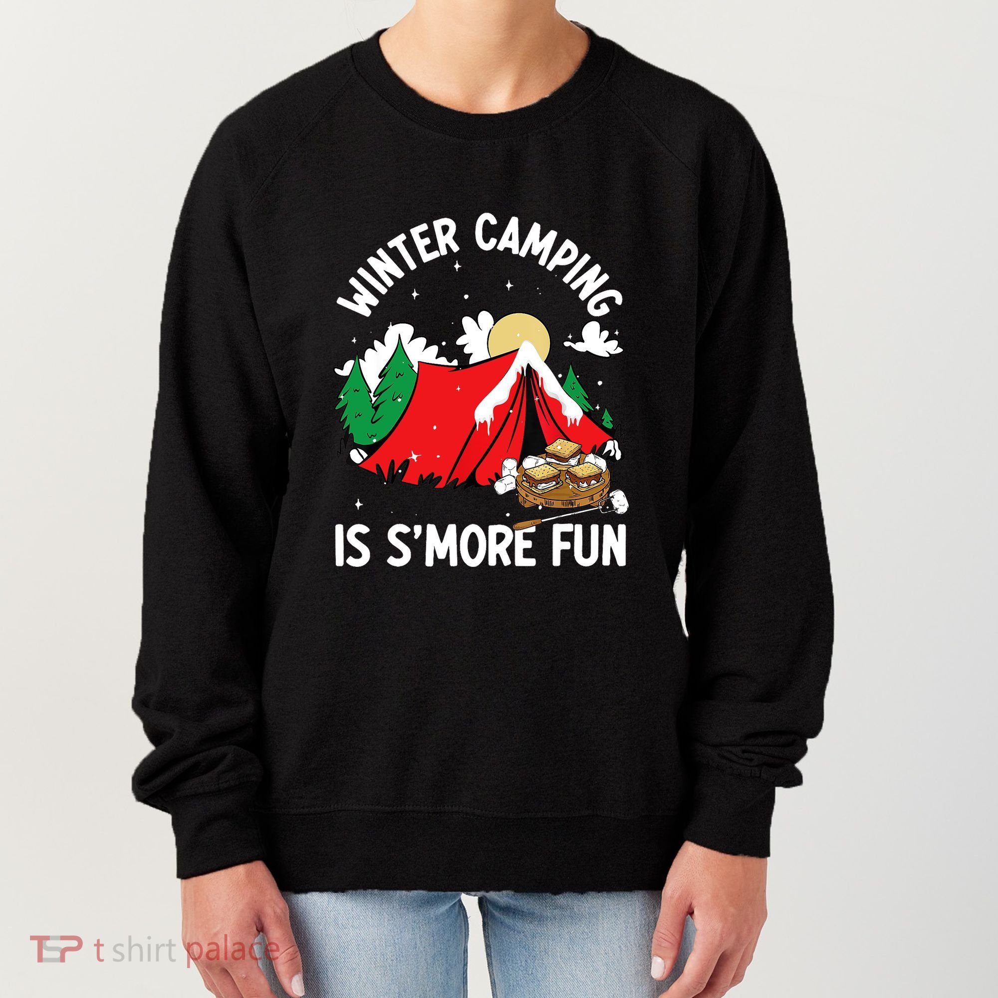 Winter Camping Is SMore Fun Smore Lover Campfire Vibes Camp Women's Sweatshirt