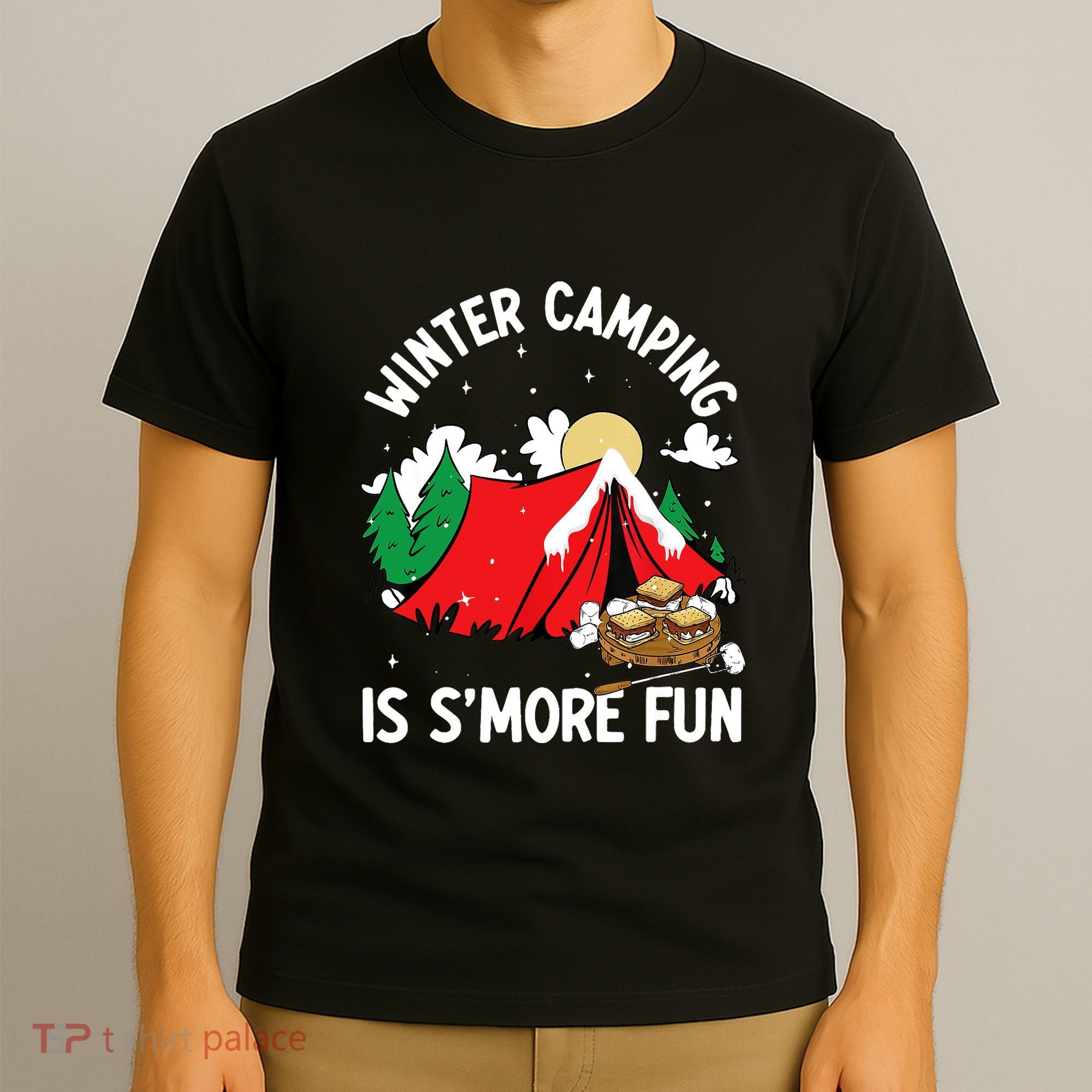 Winter Camping Is SMore Fun Smore Lover Campfire Vibes Camp T-Shirt