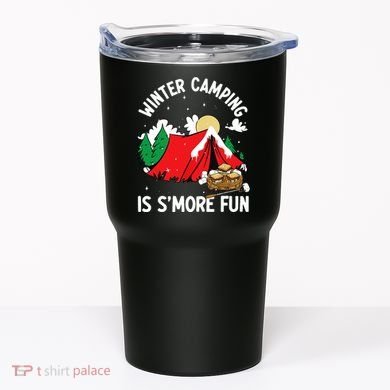 Winter Camping Is SMore Fun Smore Lover Campfire Vibes Camp Tumbler