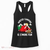 Winter Camping Is SMore Fun Smore Lover Campfire Vibes Camp Women's Tank Top thumb 0