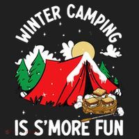 Winter Camping Is SMore Fun Smore Lover Campfire Vibes Camp Hat thumb 2
