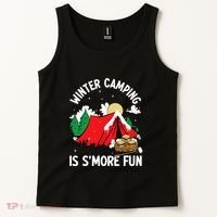 Winter Camping Is SMore Fun Smore Lover Campfire Vibes Camp Tank Top thumb 2