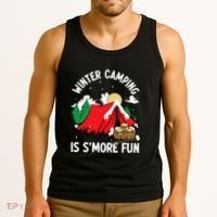 Winter Camping Is SMore Fun Smore Lover Campfire Vibes Camp Tank Top thumb 3