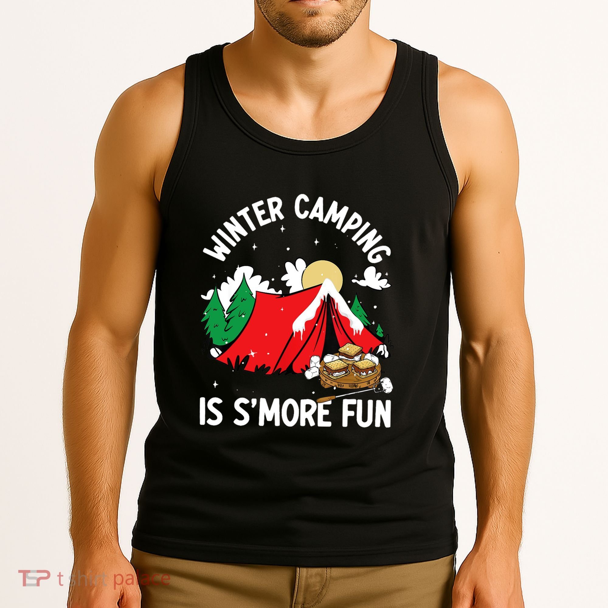 Winter Camping Is SMore Fun Smore Lover Campfire Vibes Camp Tank Top