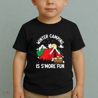 Winter Camping Is SMore Fun Smore Lover Campfire Vibes Camp Toddler T-Shirt thumb 2