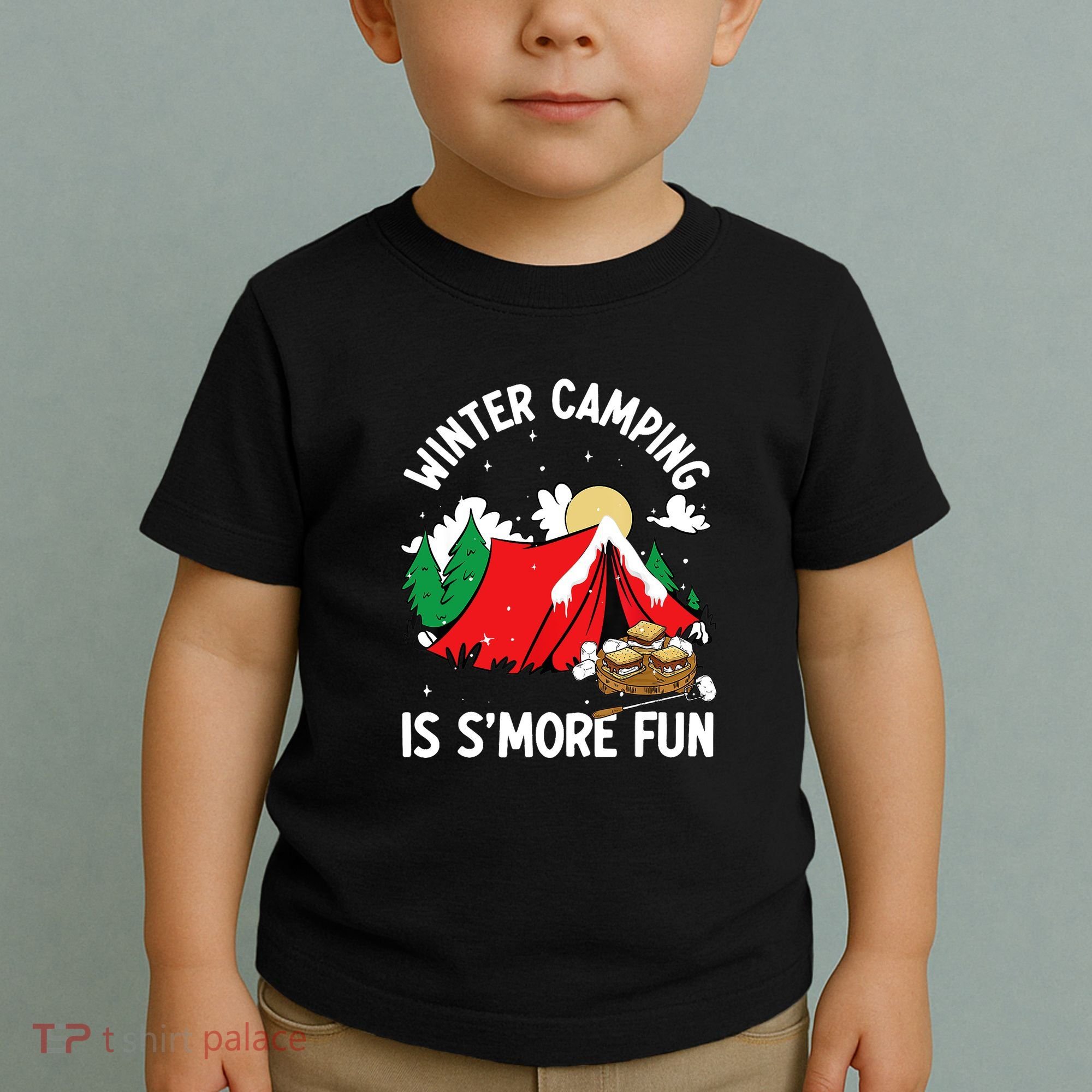 Winter Camping Is SMore Fun Smore Lover Campfire Vibes Camp Toddler T-Shirt