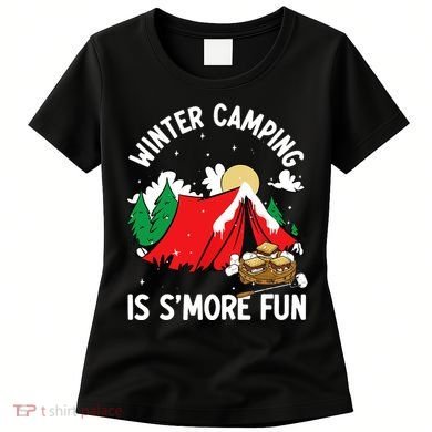 Winter Camping Is SMore Fun Smore Lover Campfire Vibes Camp Women's T-Shirt