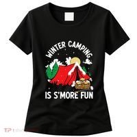 Winter Camping Is SMore Fun Smore Lover Campfire Vibes Camp Women's T-Shirt thumb 0