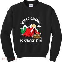 Winter Camping Is SMore Fun Smore Lover Campfire Vibes Camp Kids Sweatshirt thumb 0