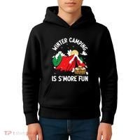 Winter Camping Is SMore Fun Smore Lover Campfire Vibes Camp Kids Hoodie thumb 4