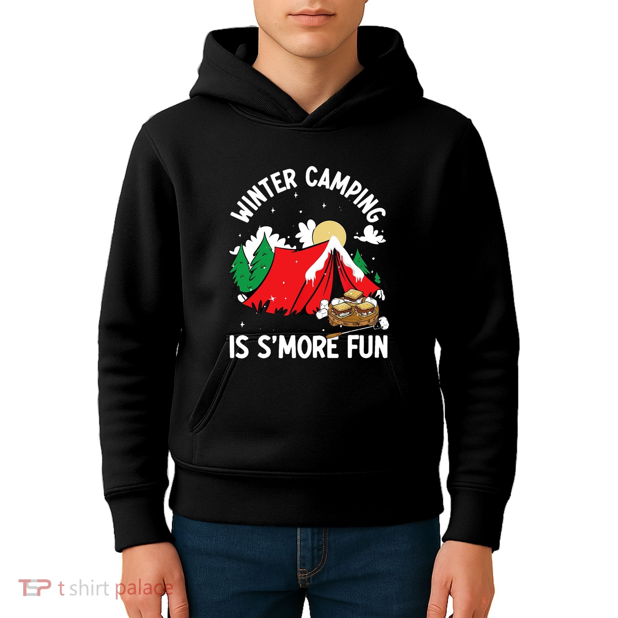 Winter Camping Is SMore Fun Smore Lover Campfire Vibes Camp Kids Hoodie