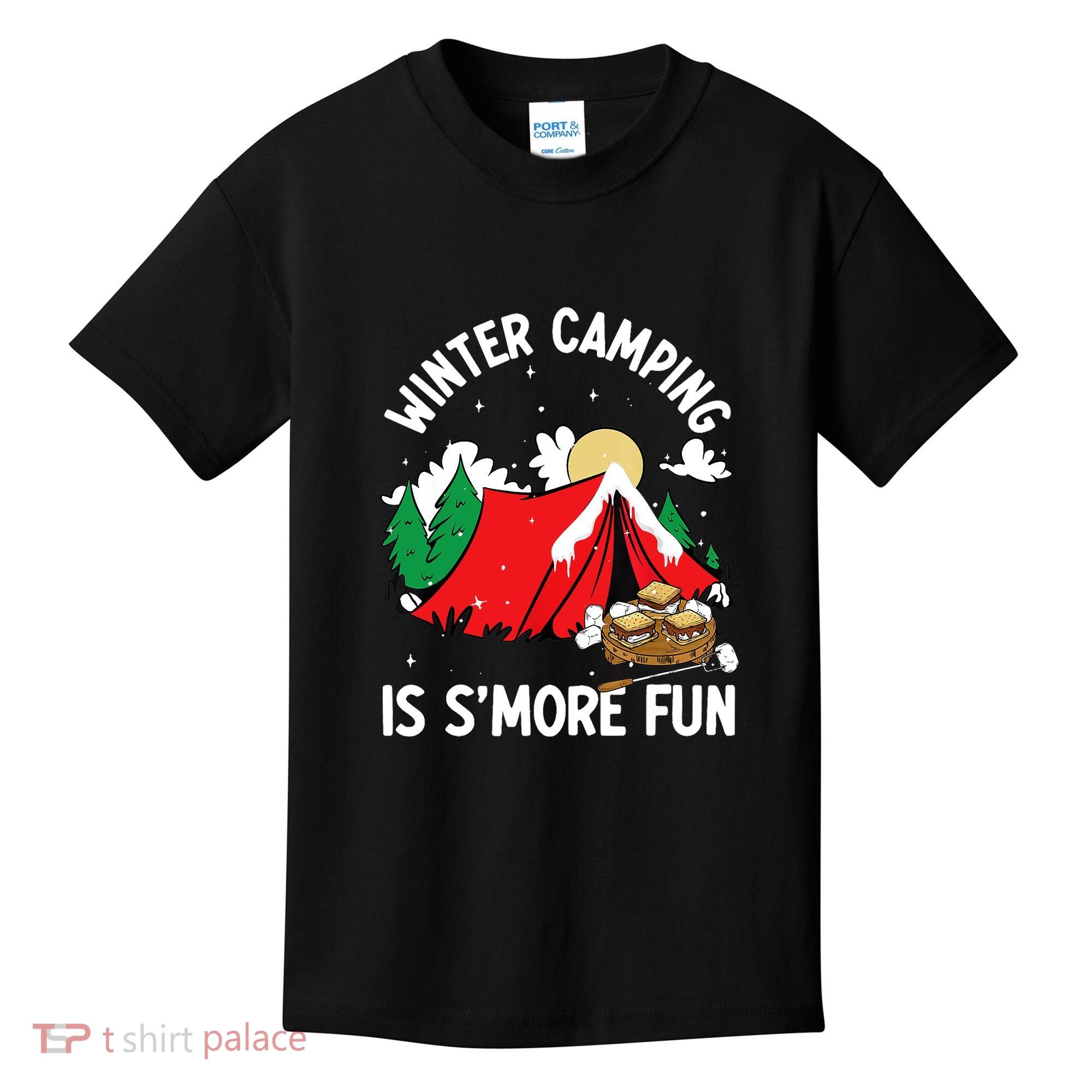 Winter Camping Is SMore Fun Smore Lover Campfire Vibes Camp Kids T-Shirt