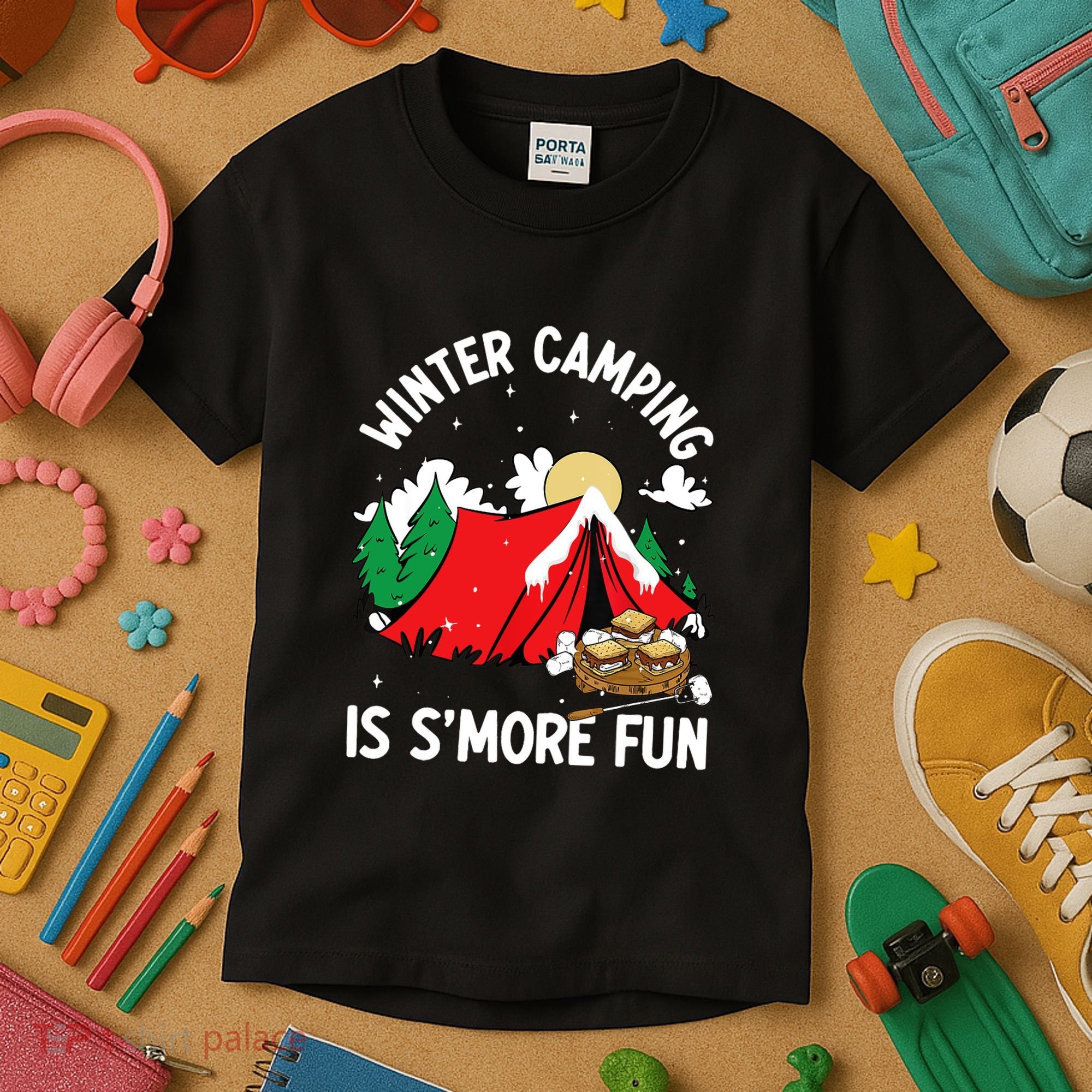 Winter Camping Is SMore Fun Smore Lover Campfire Vibes Camp Kids T-Shirt