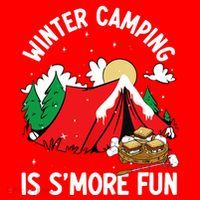 Winter Camping Is SMore Fun Smore Lover Campfire Vibes Camp Santa Hat thumb 1