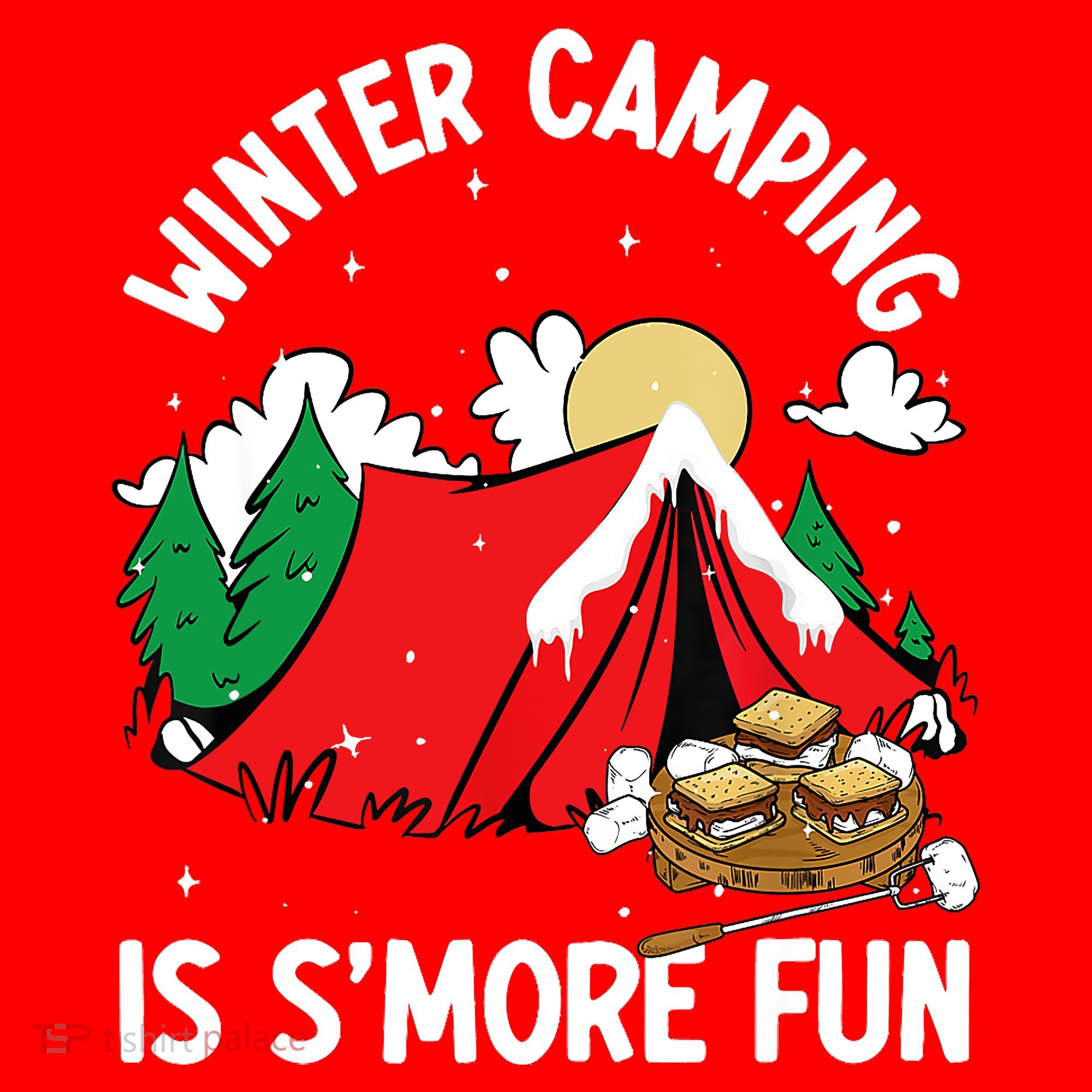 Winter Camping Is SMore Fun Smore Lover Campfire Vibes Camp Santa Hat