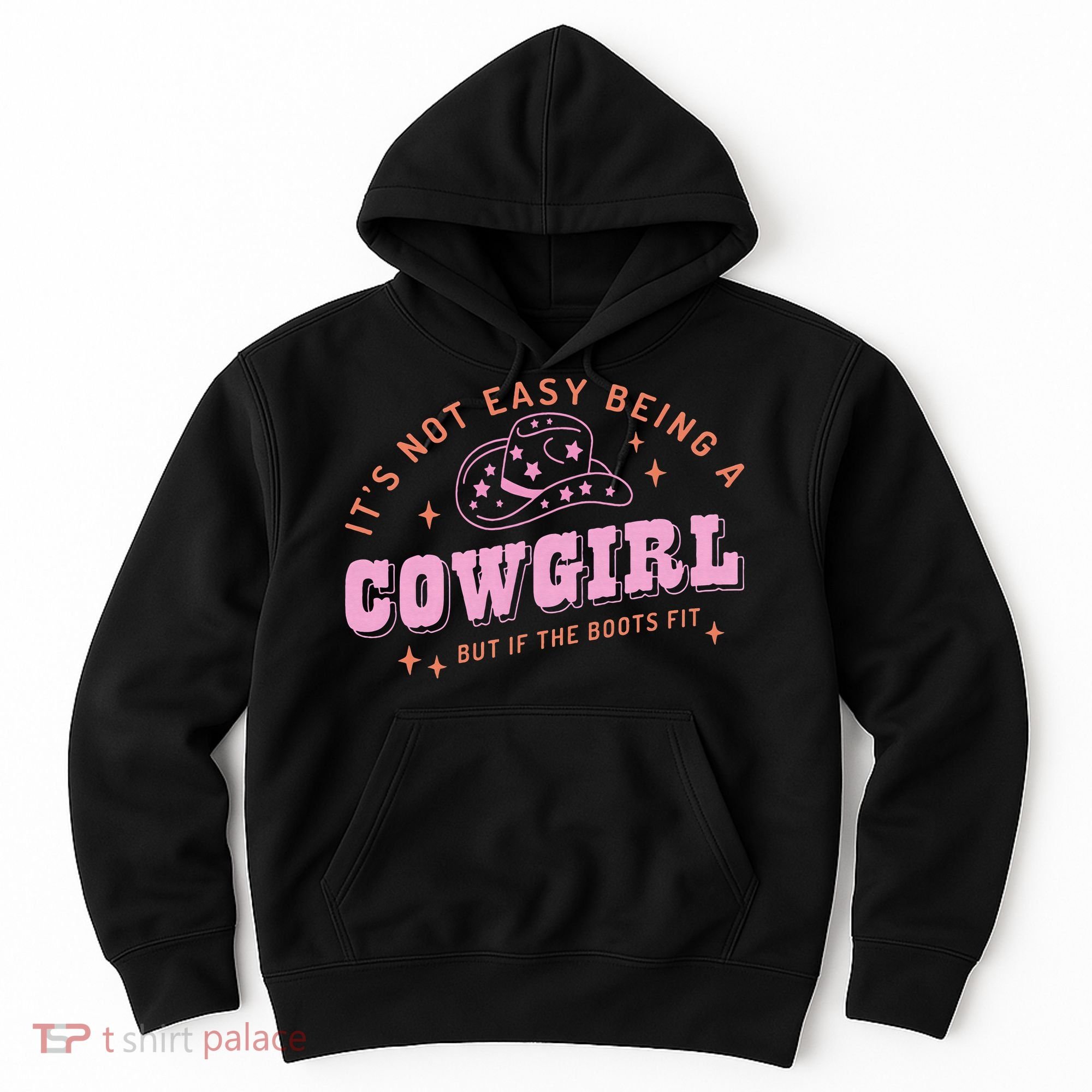 Western Country It's Not Easy Being A Cow Floral Hat Hoodie