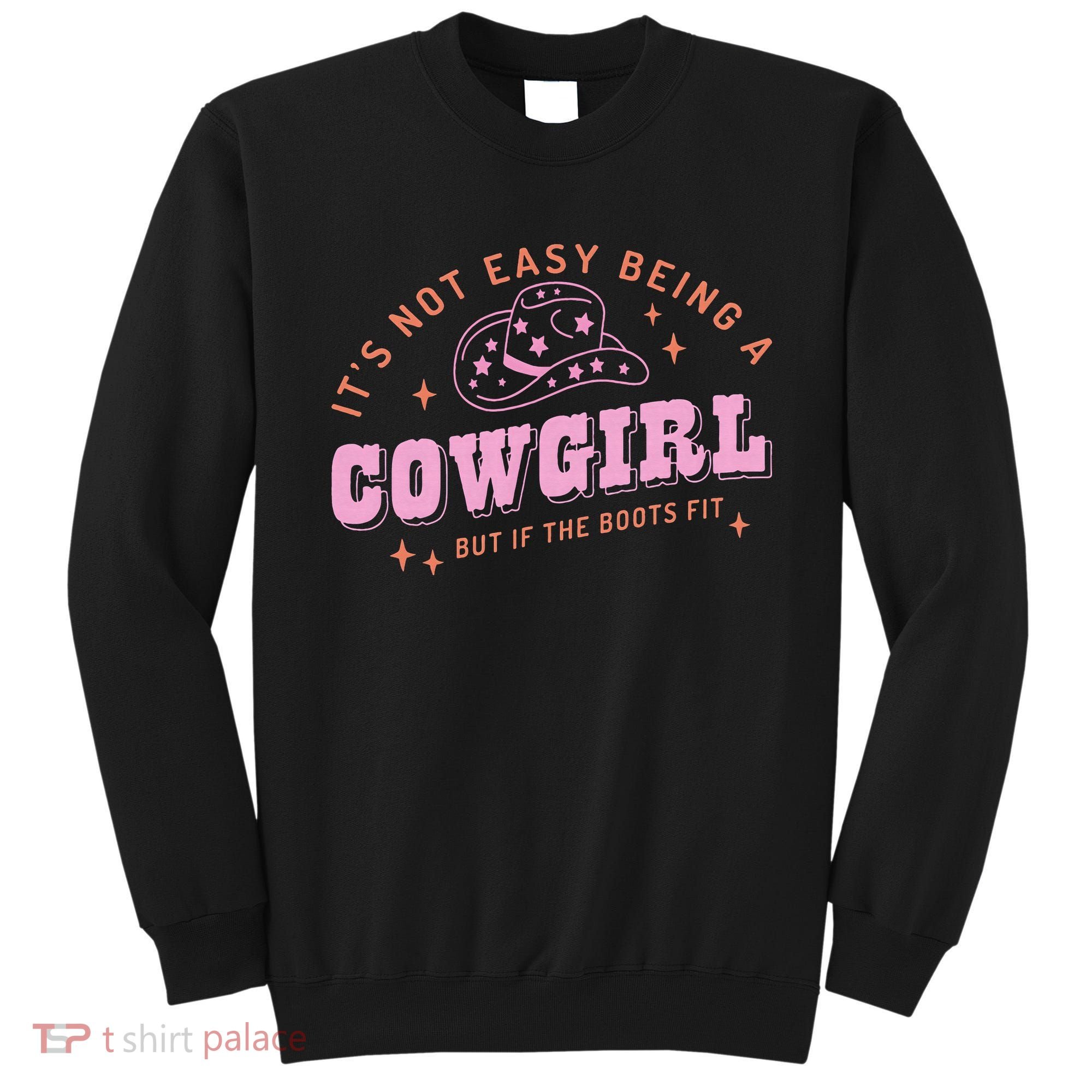 Western Country It's Not Easy Being A Cow Floral Hat Sweatshirt