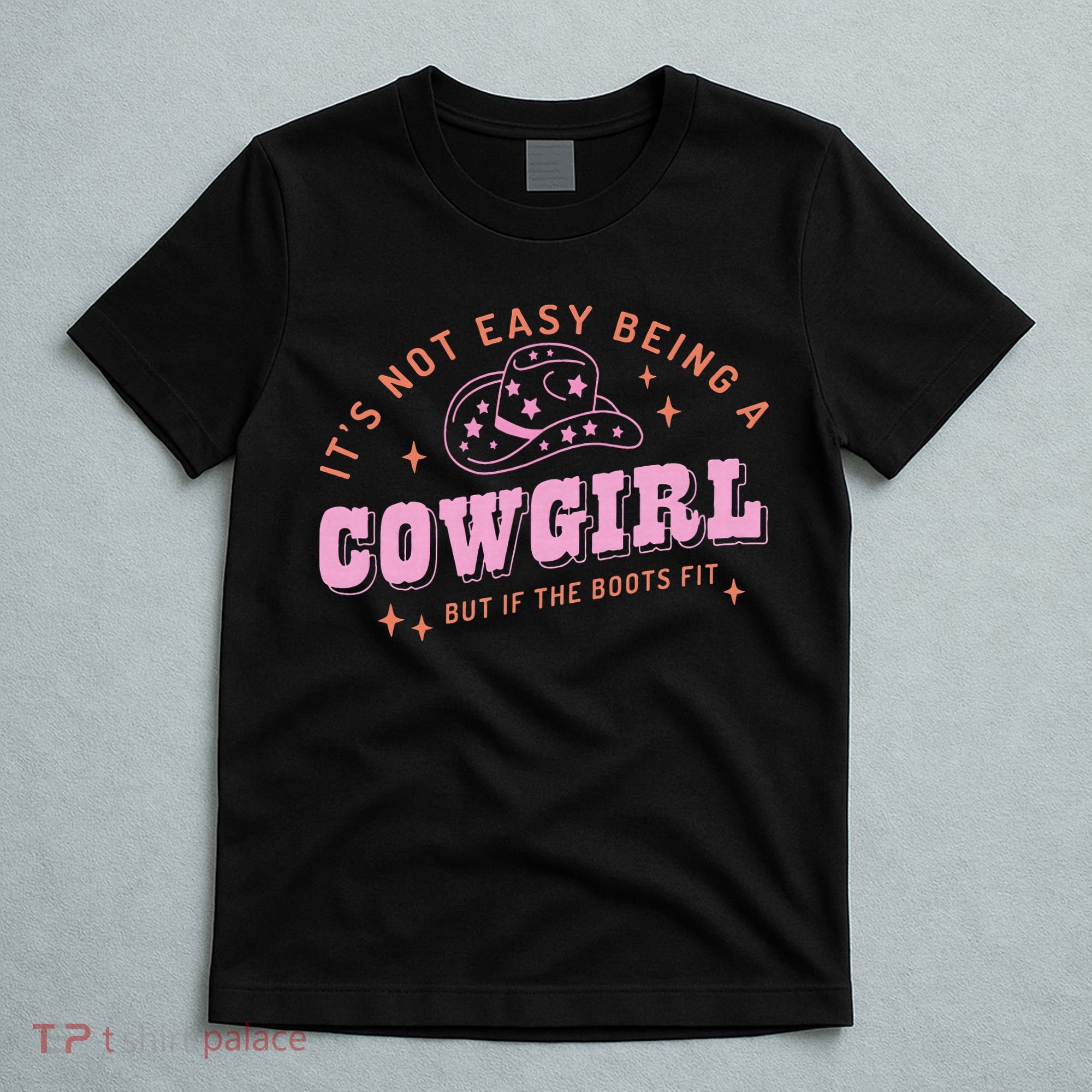 Western Country It's Not Easy Being A Cow Floral Hat T-Shirt