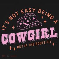 Western Country It's Not Easy Being A Cow Floral Hat Polo thumb 3
