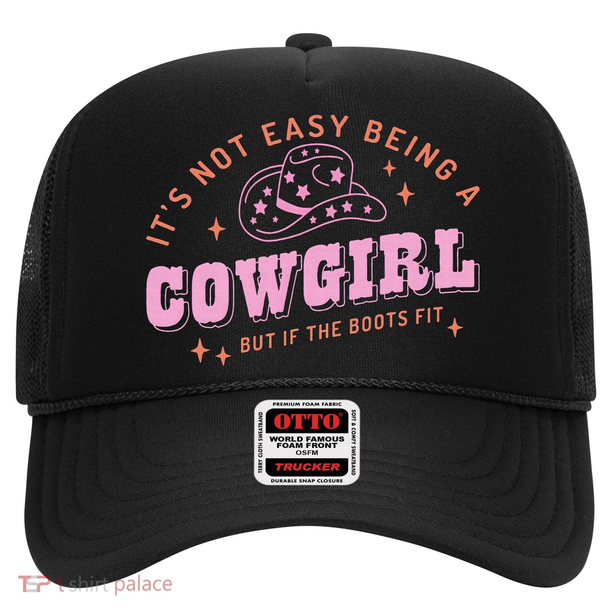 Western Country It's Not Easy Being A Cow Floral Hat Hat