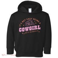 Western Country It's Not Easy Being A Cow Floral Hat Toddler Hoodie thumb 0