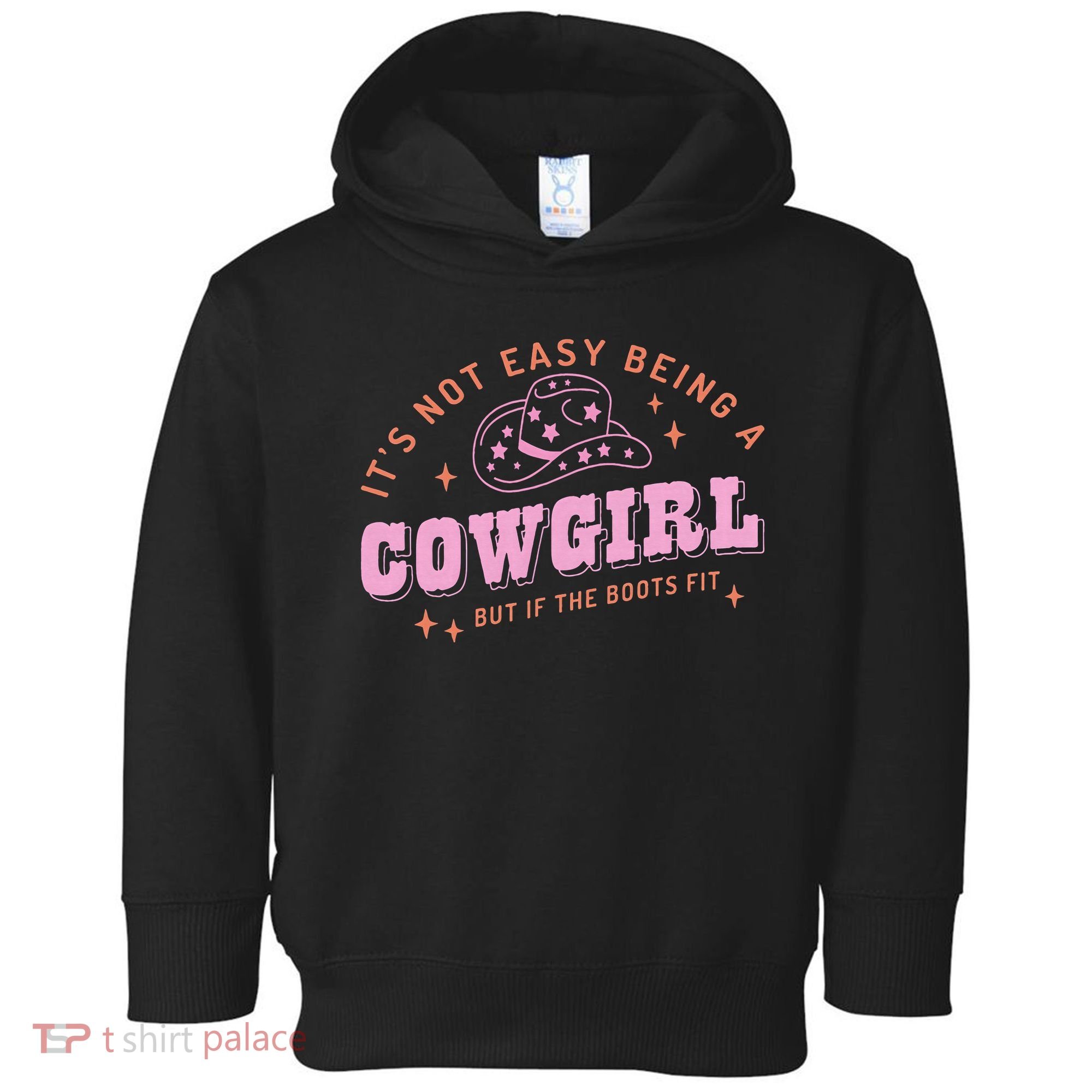 Western Country It's Not Easy Being A Cow Floral Hat Toddler Hoodie