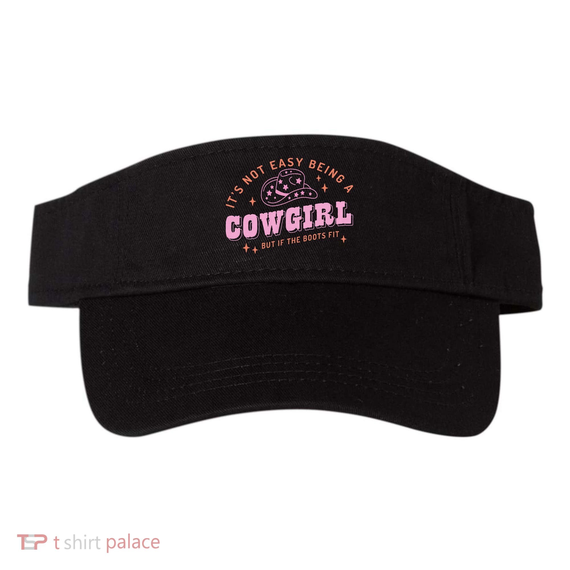 Western Country It's Not Easy Being A Cow Floral Hat Visor