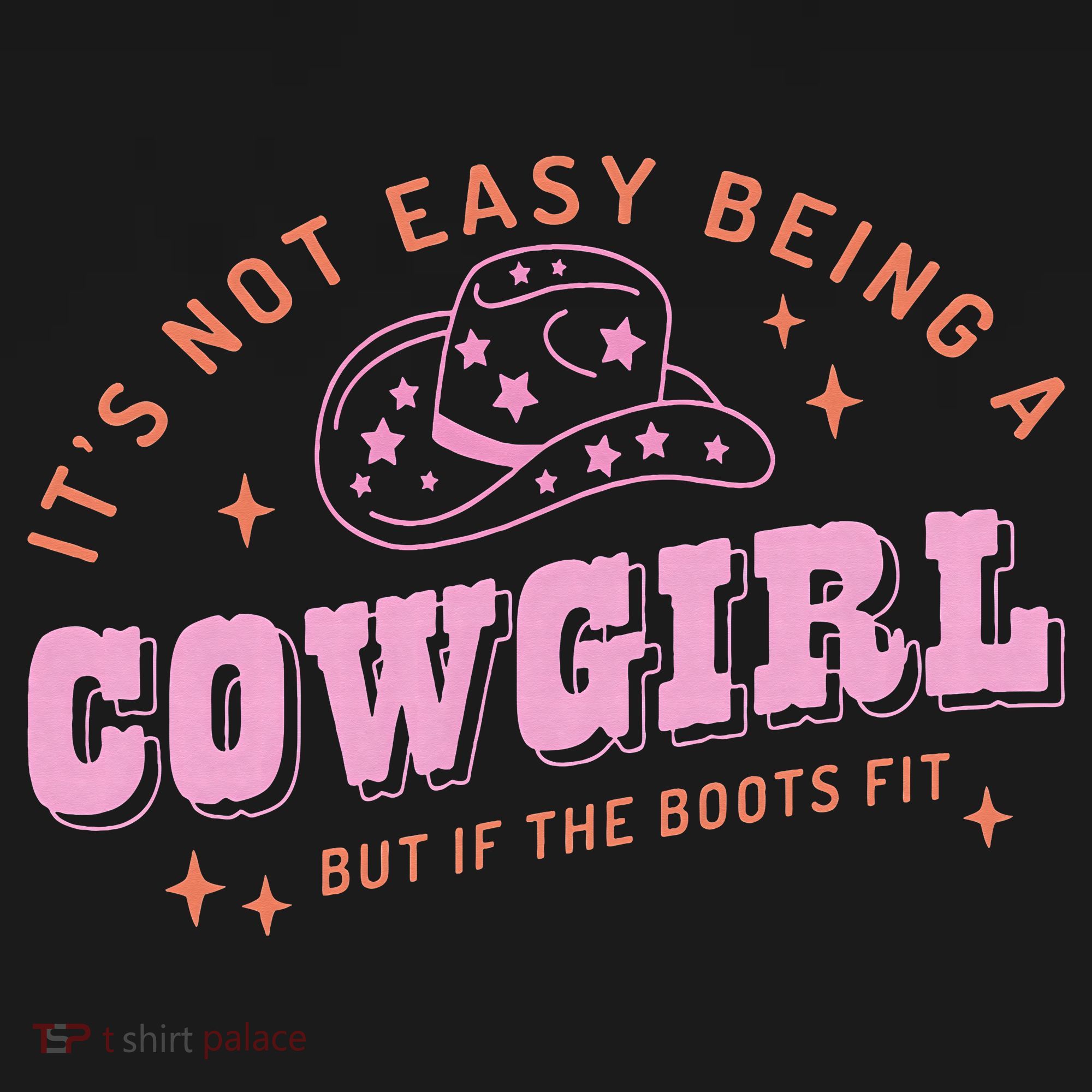 Western Country It's Not Easy Being A Cow Floral Hat Women's T-Shirt