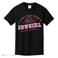 Western Country It's Not Easy Being A Cow Floral Hat Kids T-Shirt thumb 0