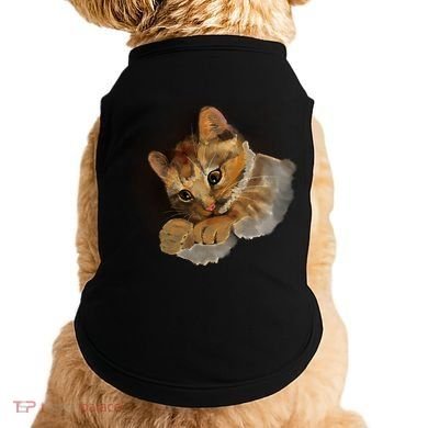 Watercolor Cat Illustration Doggie Tank