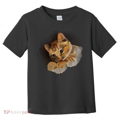 Watercolor Cat Illustration Toddler T-Shirt