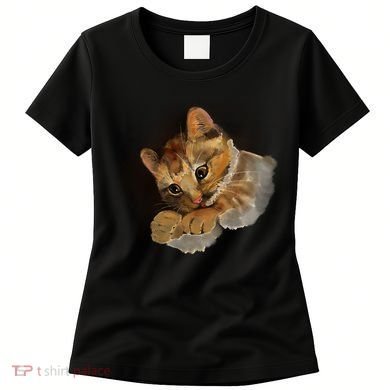 Watercolor Cat Illustration Women's T-Shirt