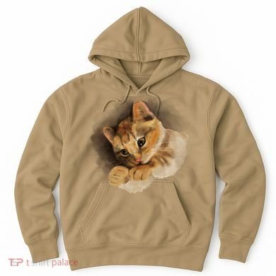 Watercolor Cat Illustration Hoodie