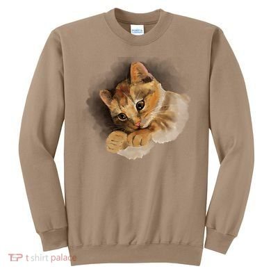 Watercolor Cat Illustration Sweatshirt