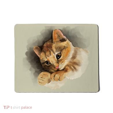 Watercolor Cat Illustration Mousepad