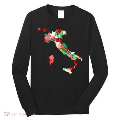 Watercolor Countries Italy Long Sleeve Shirt